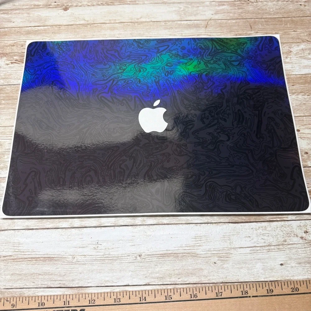 dbrand MacBook Air 15 Skin Unisex OS Black Damascus Holo Green Vinyl Wrap 2-Pack